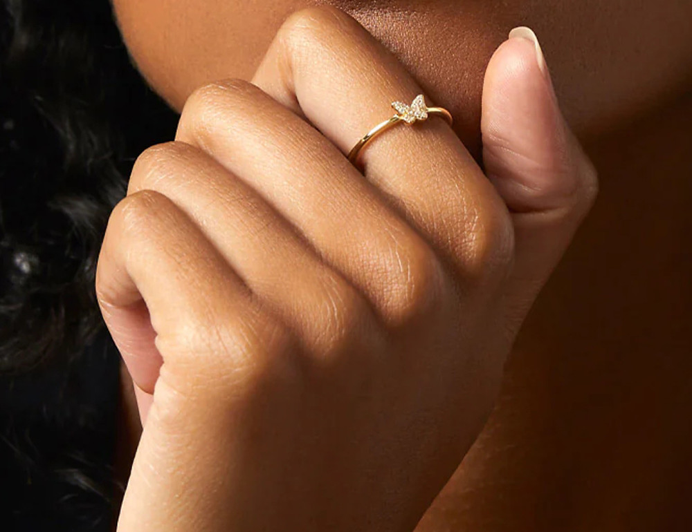 Pavé Butterfly Ring